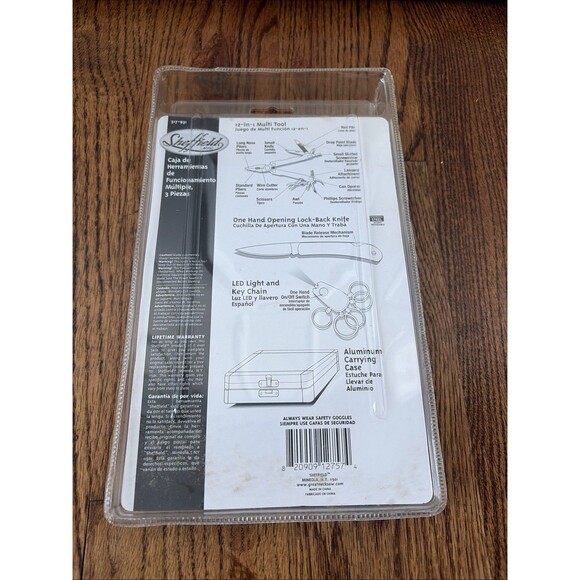 SHEFFIELD STAINLESS STEEL 3 PIECE MULTI FUNCTION TOOL BOX KNIFE MULTI TOOL KEY - Picture 4 of 4